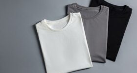 合成繊維のTシャツ